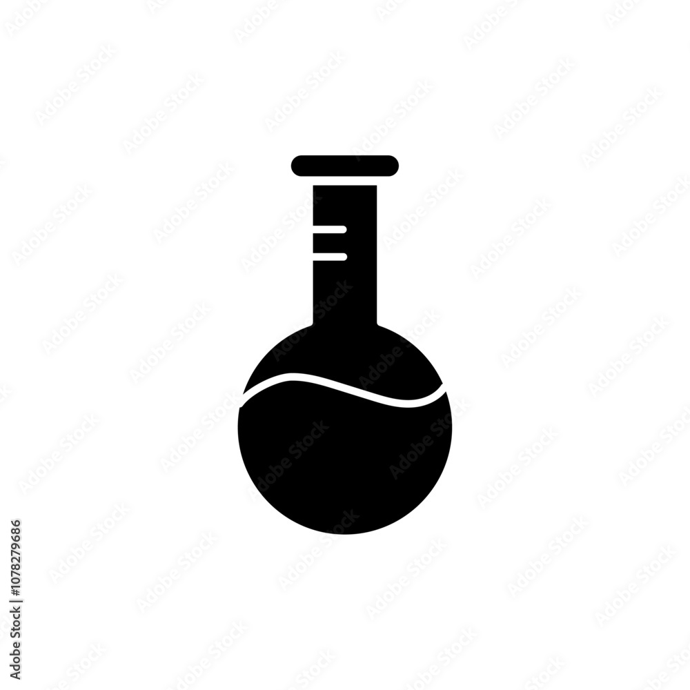 Flask icon Flat simple outline set Flask icon Flat simple outline set