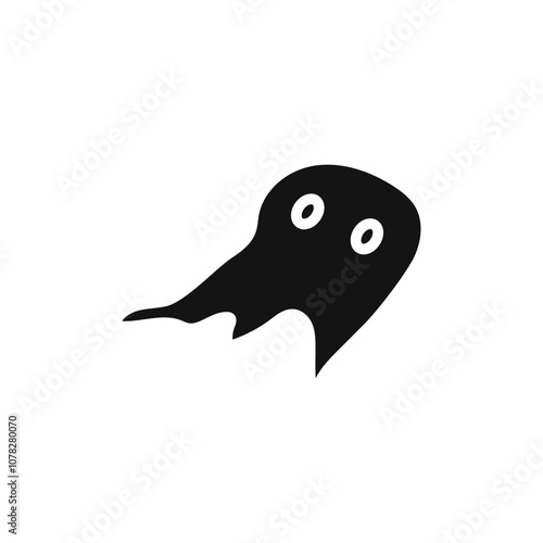 Ghost icon Flat simple outline set