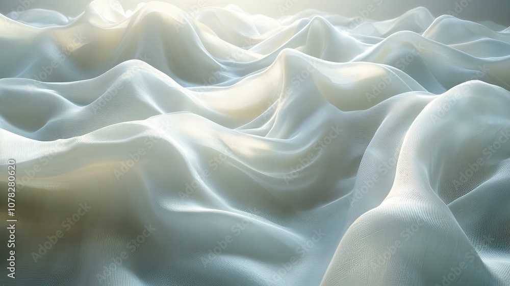 Obraz premium flowing white cloth background 3d rendering