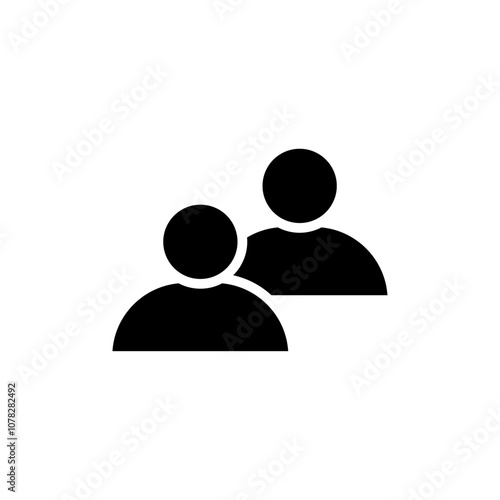 Partner icon Flat simple outline set