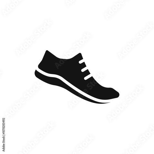 Shoes icon Flat simple outline set