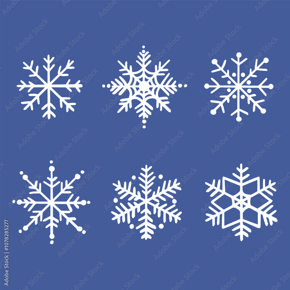 Hand Drawn Snowflakes Icon Set, Perfect for Stickers, Background, Poster, Clipart, Pattern, etc. Hand Drawn Snowflakes Icon Set, Perfect for Stickers, Background, Poster, Clipart, Pattern, etc.