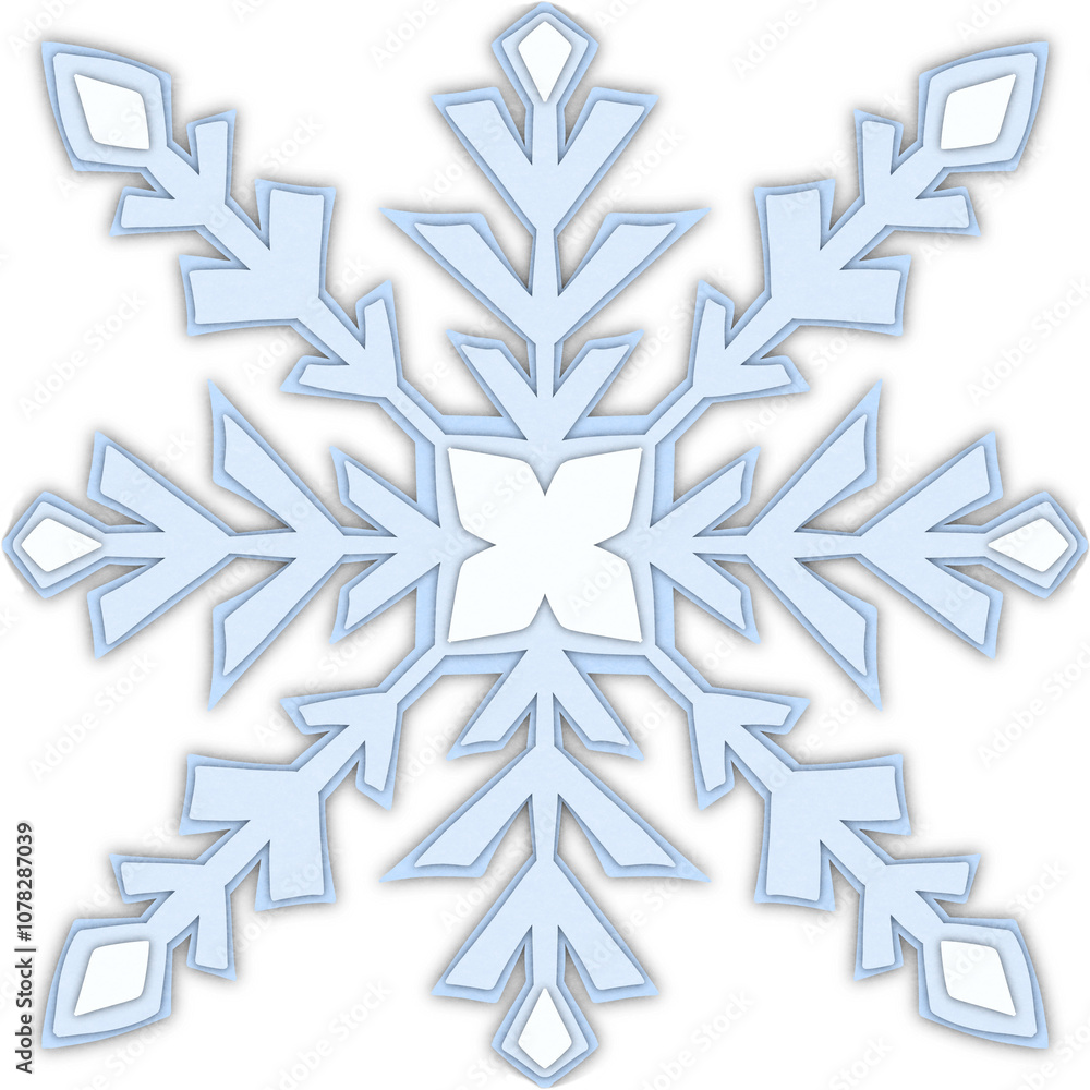 Snowflake paper cut illustration Snowflake paper cut illustration