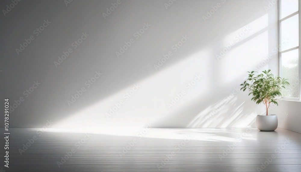 Clean white wall with soft natural morning light. Clean white wall with soft natural morning light.