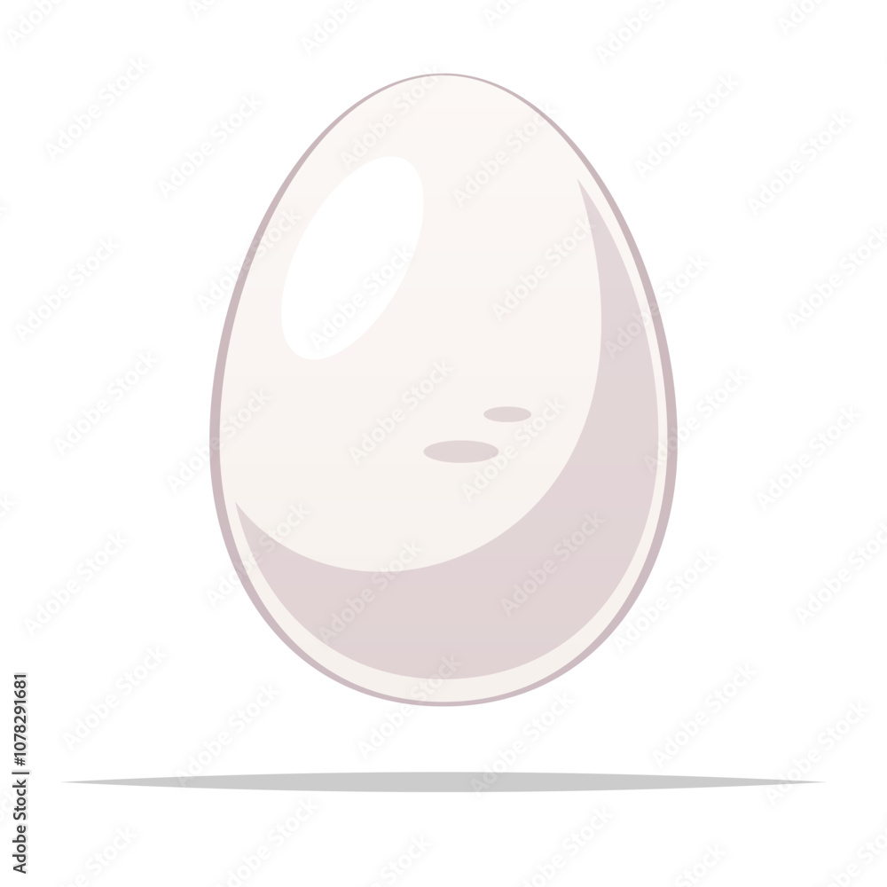 White shell egg vector isolated illustration White shell egg vector isolated illustration