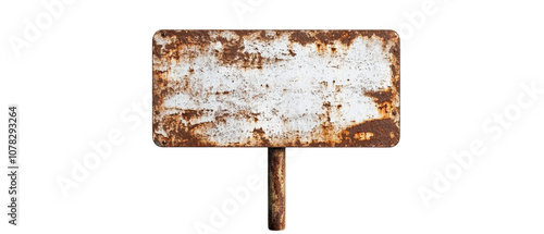 A rusted sign with a white background. transparent background photo