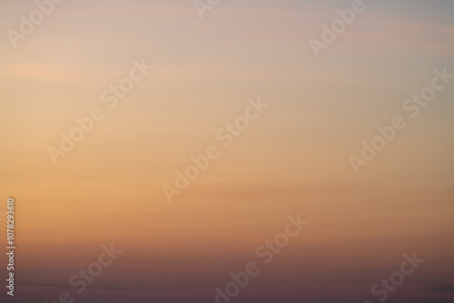Sky gradient from blue to orange sunset