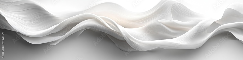 Abstract flowing white fabric creating a soft, serene atmosphere. Abstract flowing white fabric creating a soft, serene atmosphere.