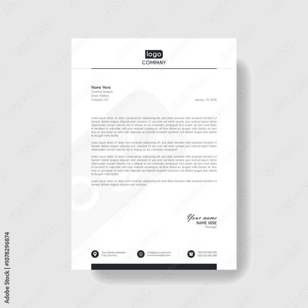 Professional And Creative Modern Corporate Business Letter Head Template.
Professional And Creative Modern Corporate Business Letter Head Template.