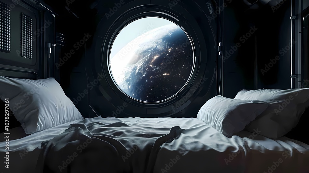 digital technology space capsule window interior scene poster background digital technology space capsule window interior scene poster background