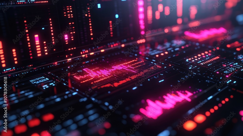Abstract digital visualization with vibrant data patterns. Abstract digital visualization with vibrant data patterns.