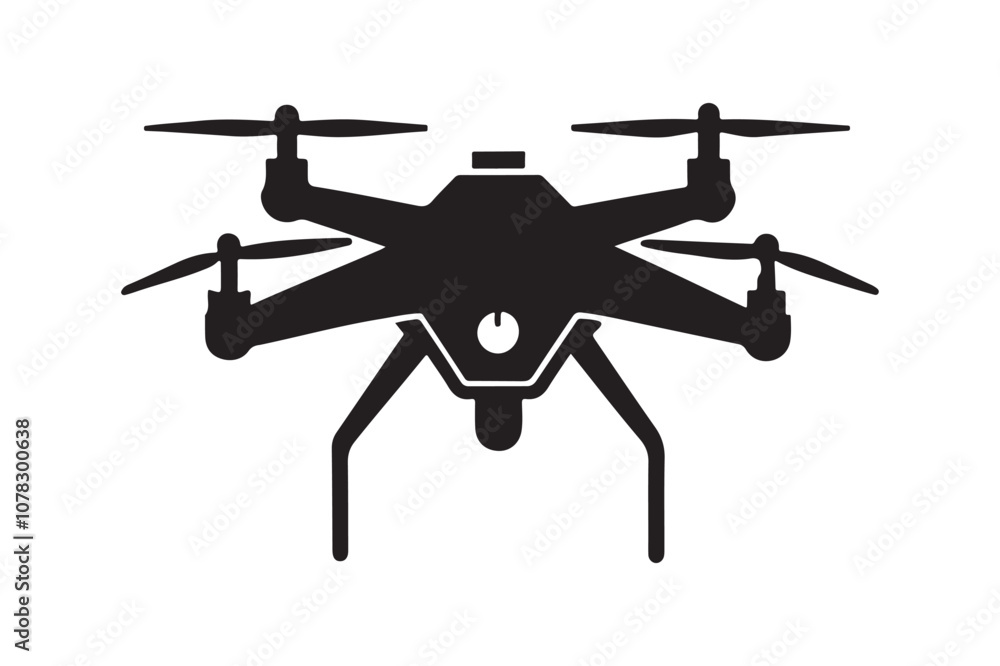 Drone silhouette  vector bundle illustration, Drone silhouette