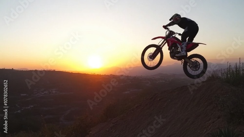 Dramatic Sunset Ride from Steep Incline