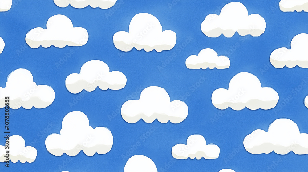 Clouds in the blue sky illustration. Ideal for use in greeting cards, stationery, or website backgrounds Clouds in the blue sky illustration. Ideal for use in greeting cards, stationery, or website backgrounds