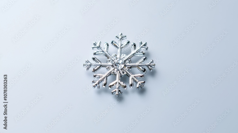 Sharp close-up of a single snowflake on a white surface, showcasing its natural geometric beauty in a clean, winter-themed design. Sharp close-up of a single snowflake on a white surface, showcasing its natural geometric beauty in a clean, winter-themed design.