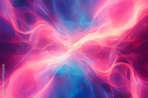 Glowing pink and blue abstract pattern