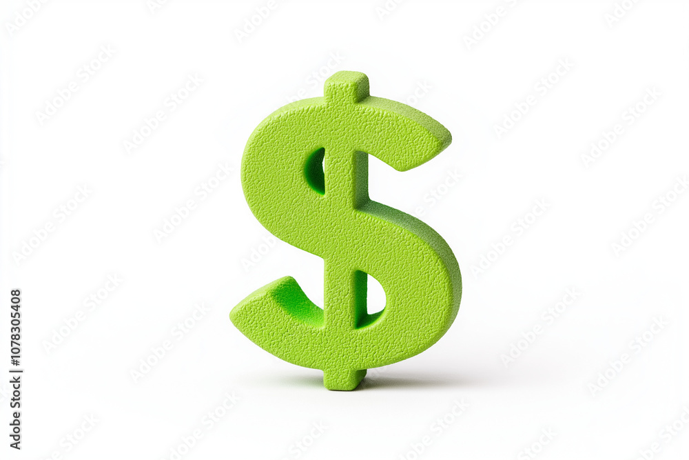 savings account icon, plasticine 3D model, with green currency symbols, isolated on white background savings account icon, plasticine 3D model, with green currency symbols, isolated on white background