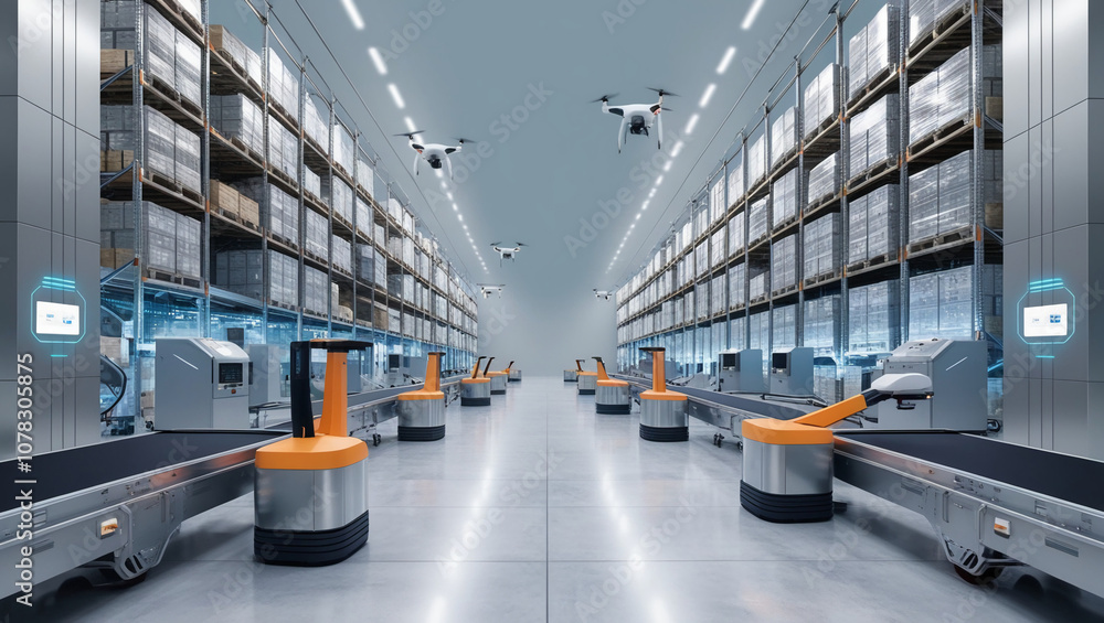 Vast modern digital warehouse Vast modern digital warehouse