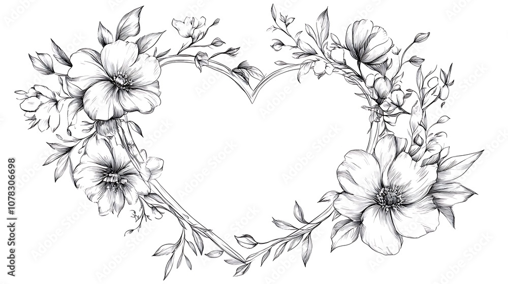 Floral Heart Design Floral Heart Design