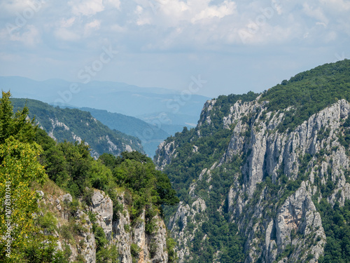 Almajului mountains, Romania, seen from Ciucaru Mare peak photo