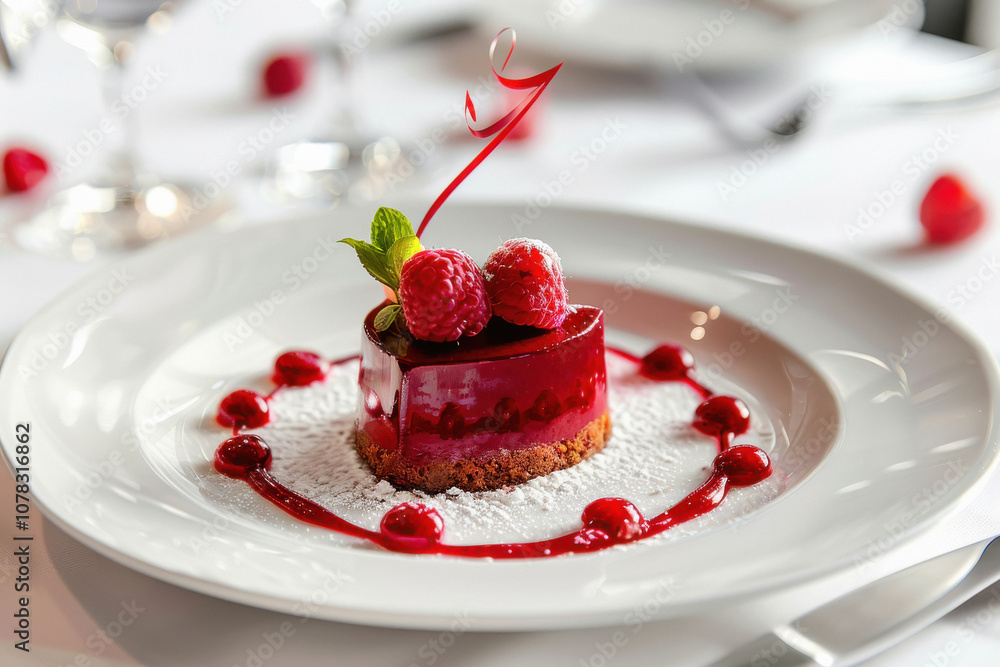 a heart shaped dessert on a white plate, white background. a heart shaped dessert on a white plate, white background.