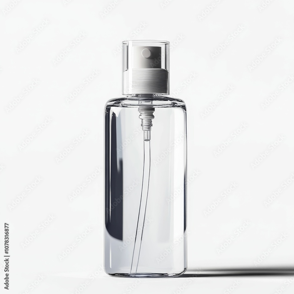 Clear bottle with spray nozzle. Clear bottle with spray nozzle.