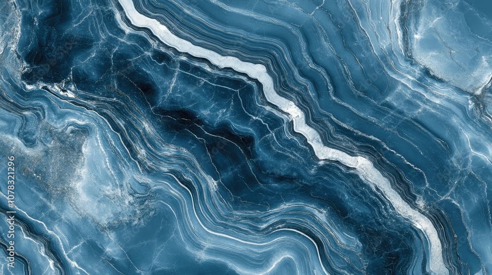 A beautiful ocean blue marble pattern with flowing veins, combining deep blues and white accents to mimic the sea A beautiful ocean blue marble pattern with flowing veins, combining deep blues and white accents to mimic the sea