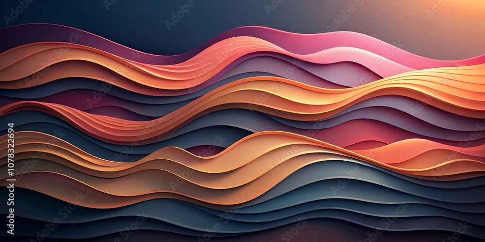 Layered Abstract Waves A Tapestry of Hues and Forms Layered Abstract Waves A Tapestry of Hues and Forms