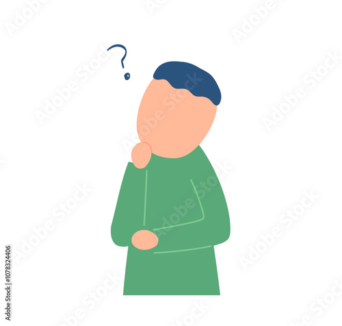 疑問に思う男性のイラスト