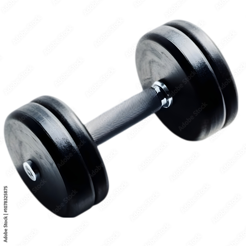 A dumbbell isolated on transparent background, png. A dumbbell isolated on transparent background, png.