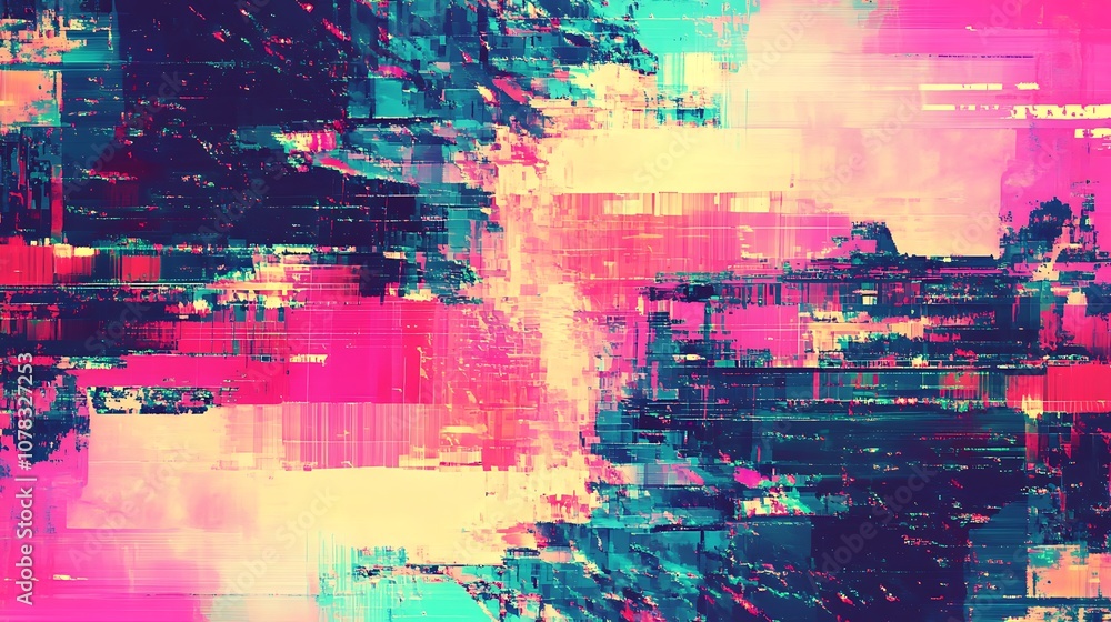 Naklejka premium Abstract Green Digital Art