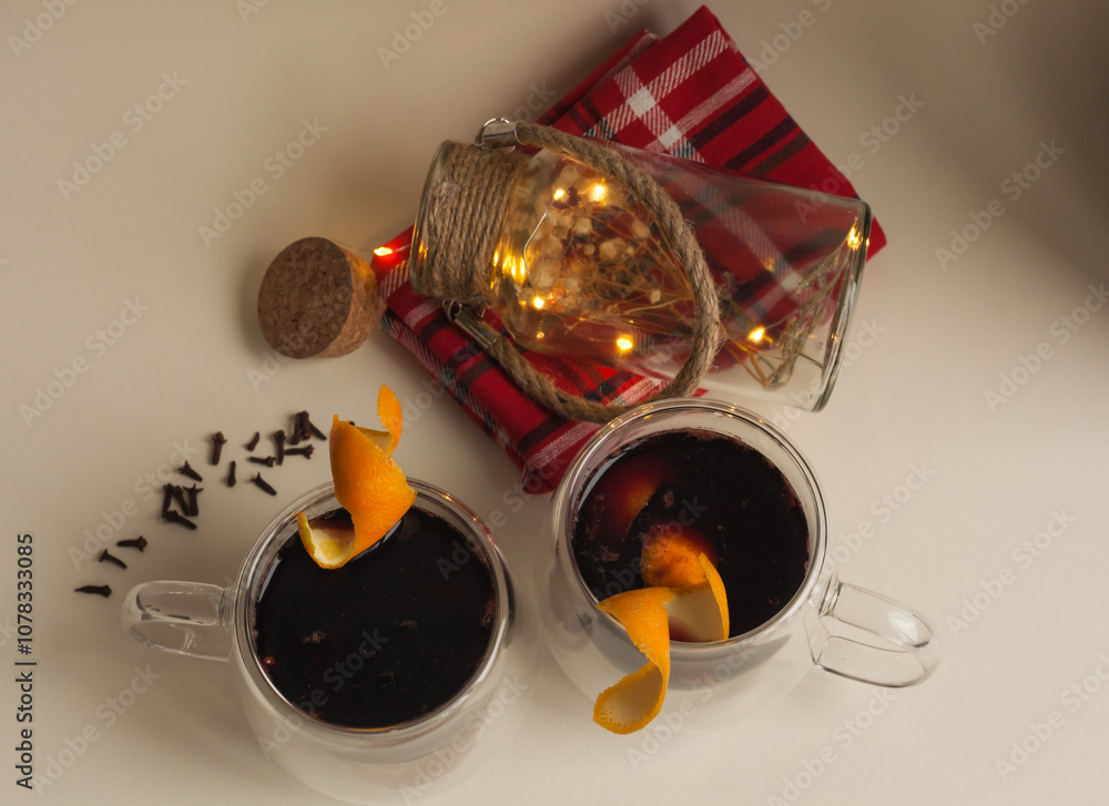 mulled wine served Christmas style mulled wine served Christmas style