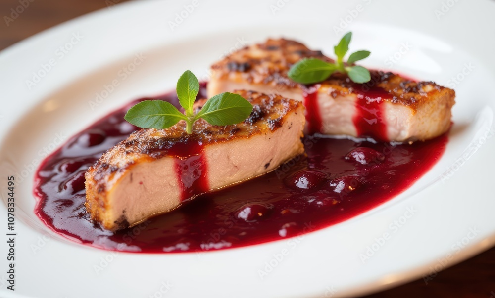 Delicious seared chicken with berry sauce Delicious seared chicken with berry sauce