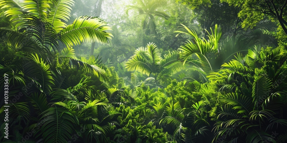 Lush Jungle: Mysterious Greenery in a Solitude of Tropical Paradise Lush Jungle: Mysterious Greenery in a Solitude of Tropical Paradise