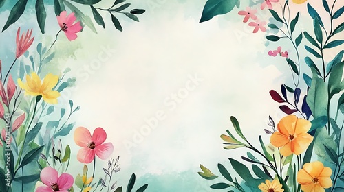 Watercolor Floral Background