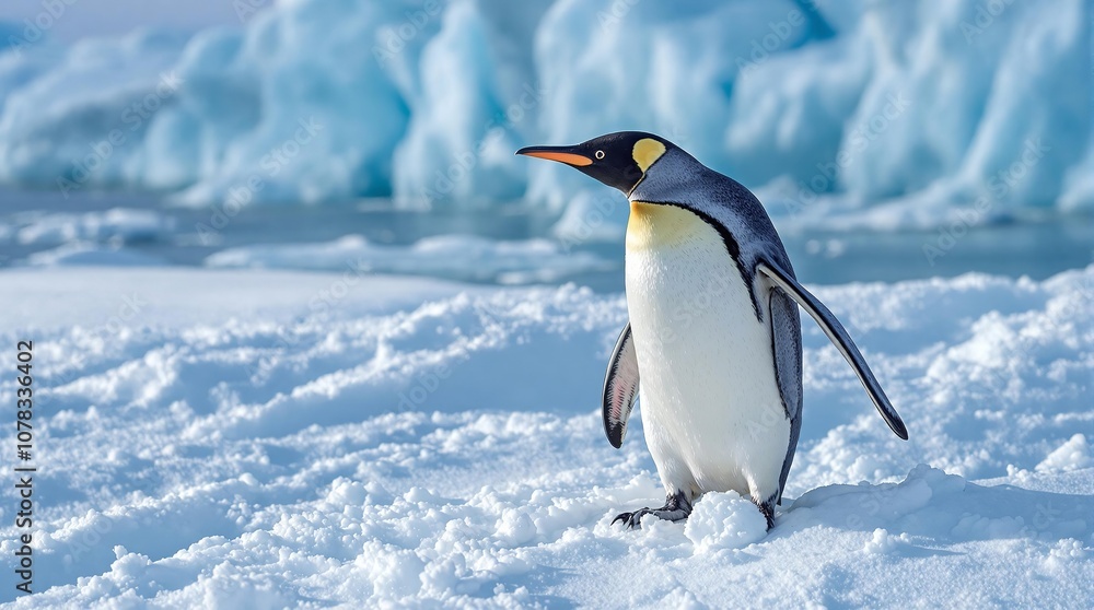 Fototapeta premium A penguin in its habitat professional documentary photography