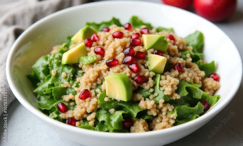 Fresh avocado and pomegranate salad Fresh avocado and pomegranate salad