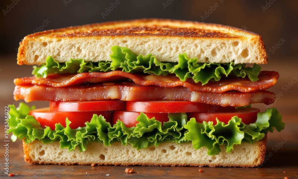 Delicious crispy bacon sandwich Delicious crispy bacon sandwich