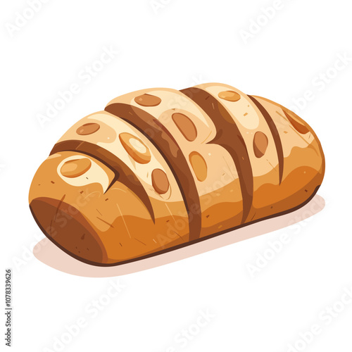 Simple flat 2D icon Christmas bread isolated on transparent background, vector, flat design, animation design, vector, flat design, animation design, simple flat 2D icon, 