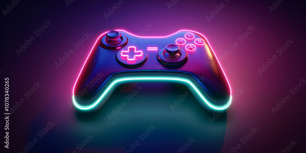 Glowing Game Controller with Neon Lighting on Dark Backdrop
Glowing Game Controller with Neon Lighting on Dark Backdrop