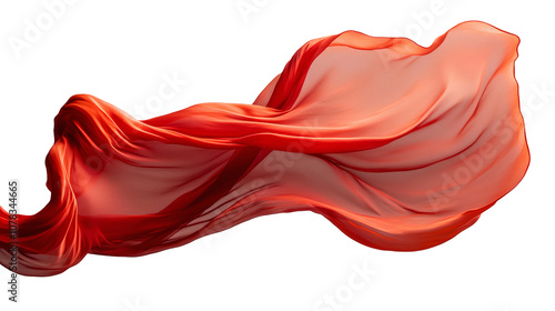 Elegant red satin fabric flows gracefully with luxury and movement. Generative AI