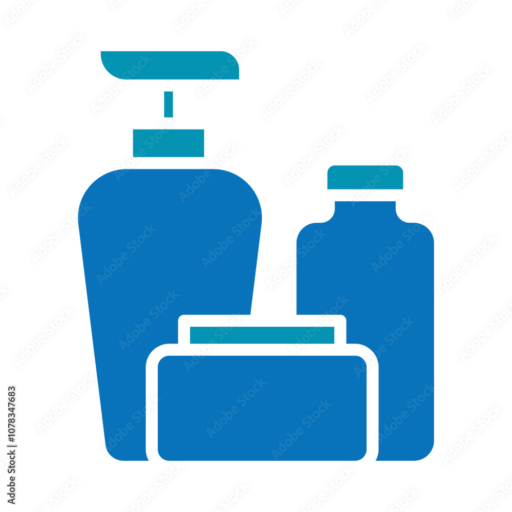 Skincare Products Icon – Bottles, Representing Beauty, Self-Care, and Skin Health Skincare Products Icon – Bottles, Representing Beauty, Self-Care, and Skin Health