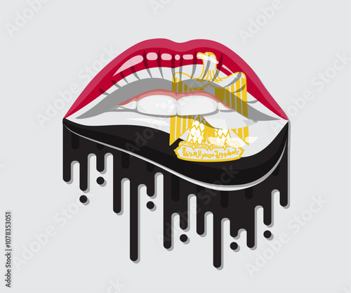 Egypt Glossy Pride Blood Flag