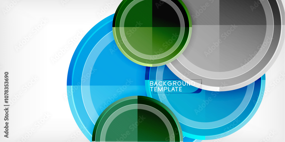Abstract background - multicolored circles, trendy minimal geometric design, vector illustration Abstract background - multicolored circles, trendy minimal geometric design, vector illustration