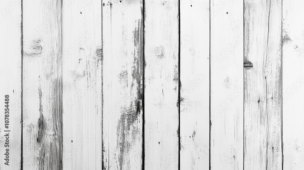 White wood texture background with copyspace.
