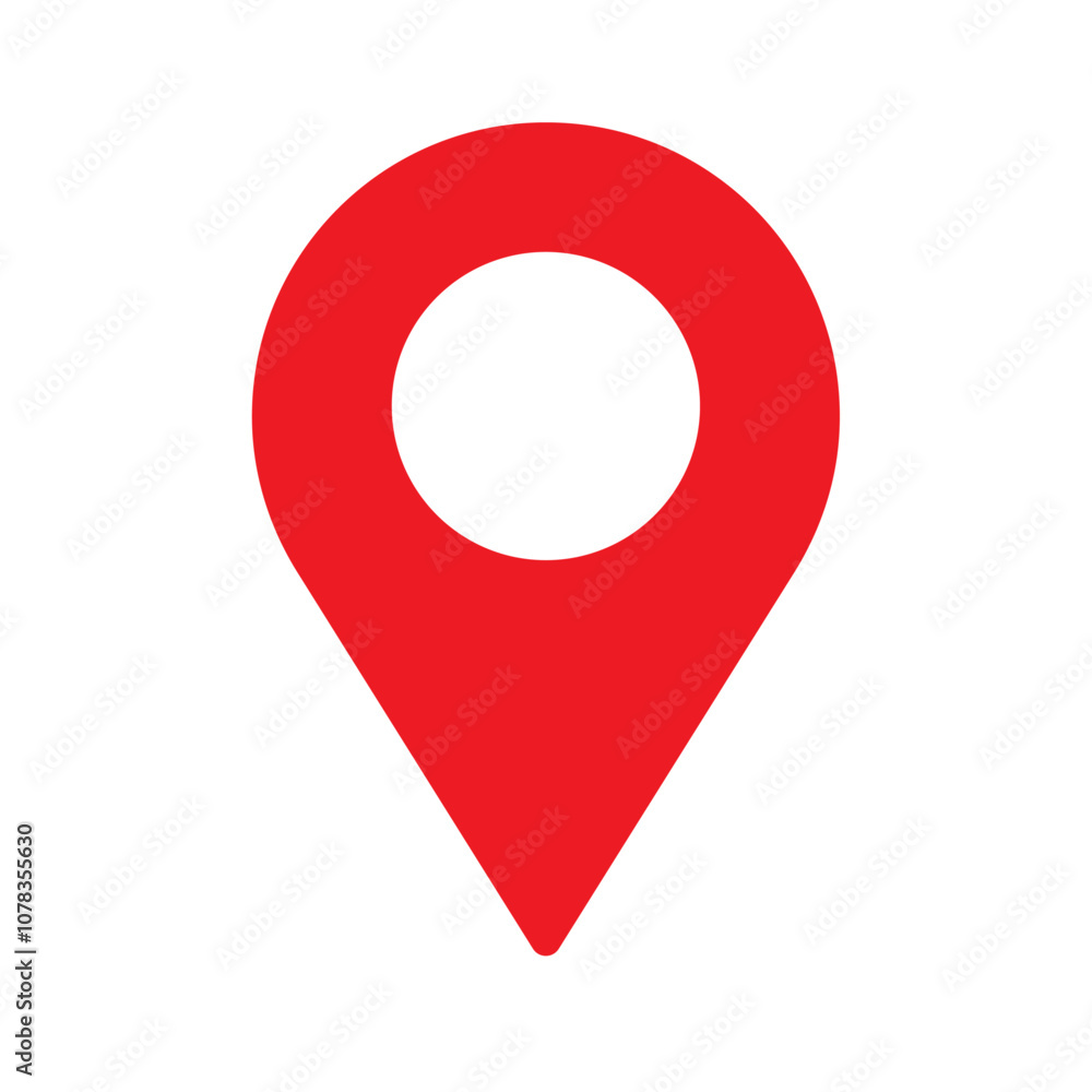 2D Location Pin Vector Illustration 2D Location Pin Vector Illustration