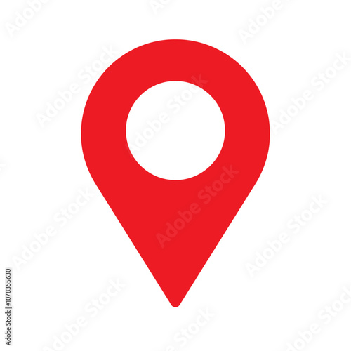 2D Location Pin Vector Illustration