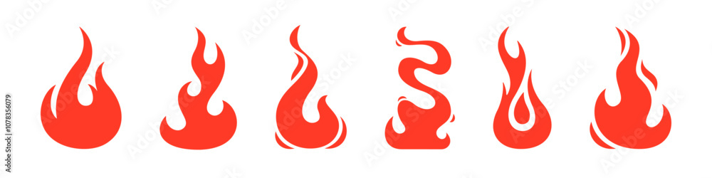 Fire icon. Flame vector set. Red blazing fire sign. Flammable isolated sign. Fire icon. Flame vector set. Red blazing fire sign. Flammable isolated sign.