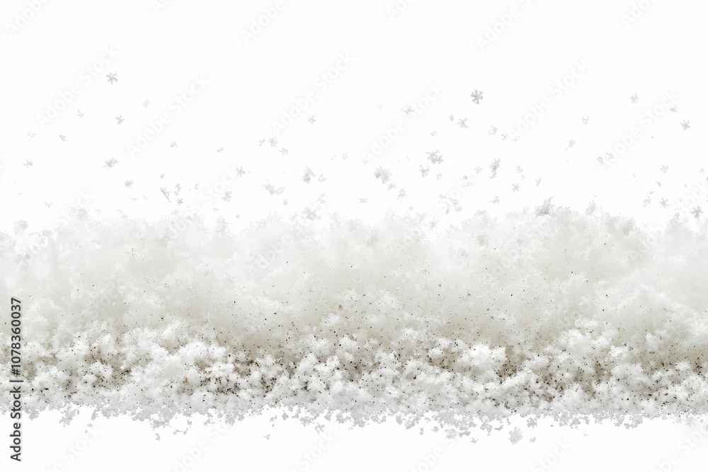 White snow and falling snowflakes. White snow and falling snowflakes.