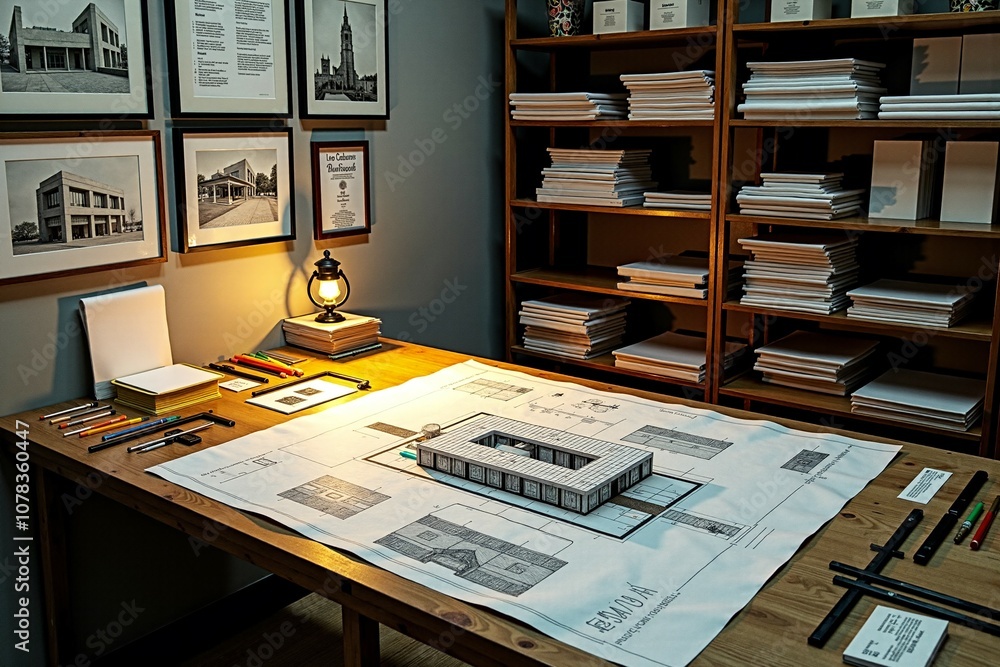 Obraz premium Precision Planning in Architecture